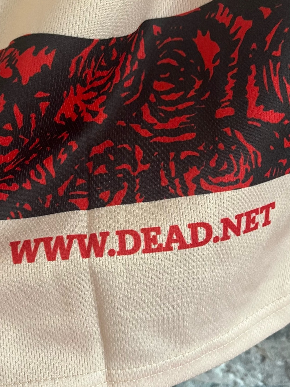 Grateful Dead Detroit Red Wings Black Skull & Roses Hockey Jersey NWT unisex - Picture 9 of 9